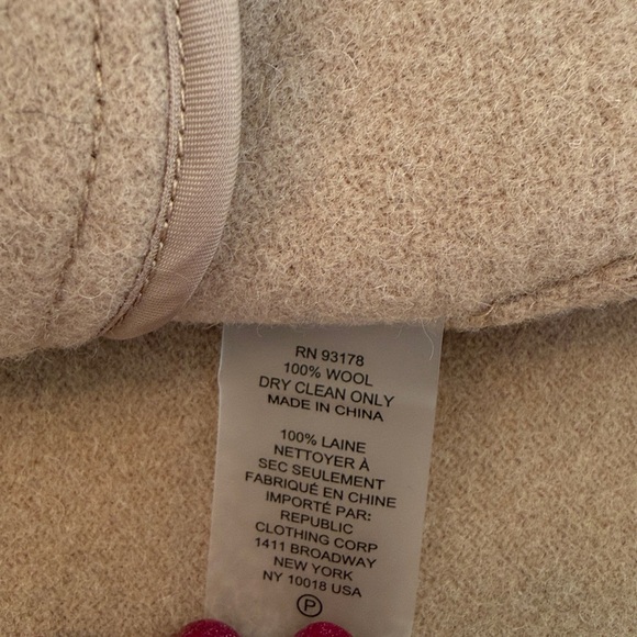 ELIE TAHARI Wool Mini Houndstooth Oversized tan brown Collar Belted Wrap Coat L - Picture 5 of 9